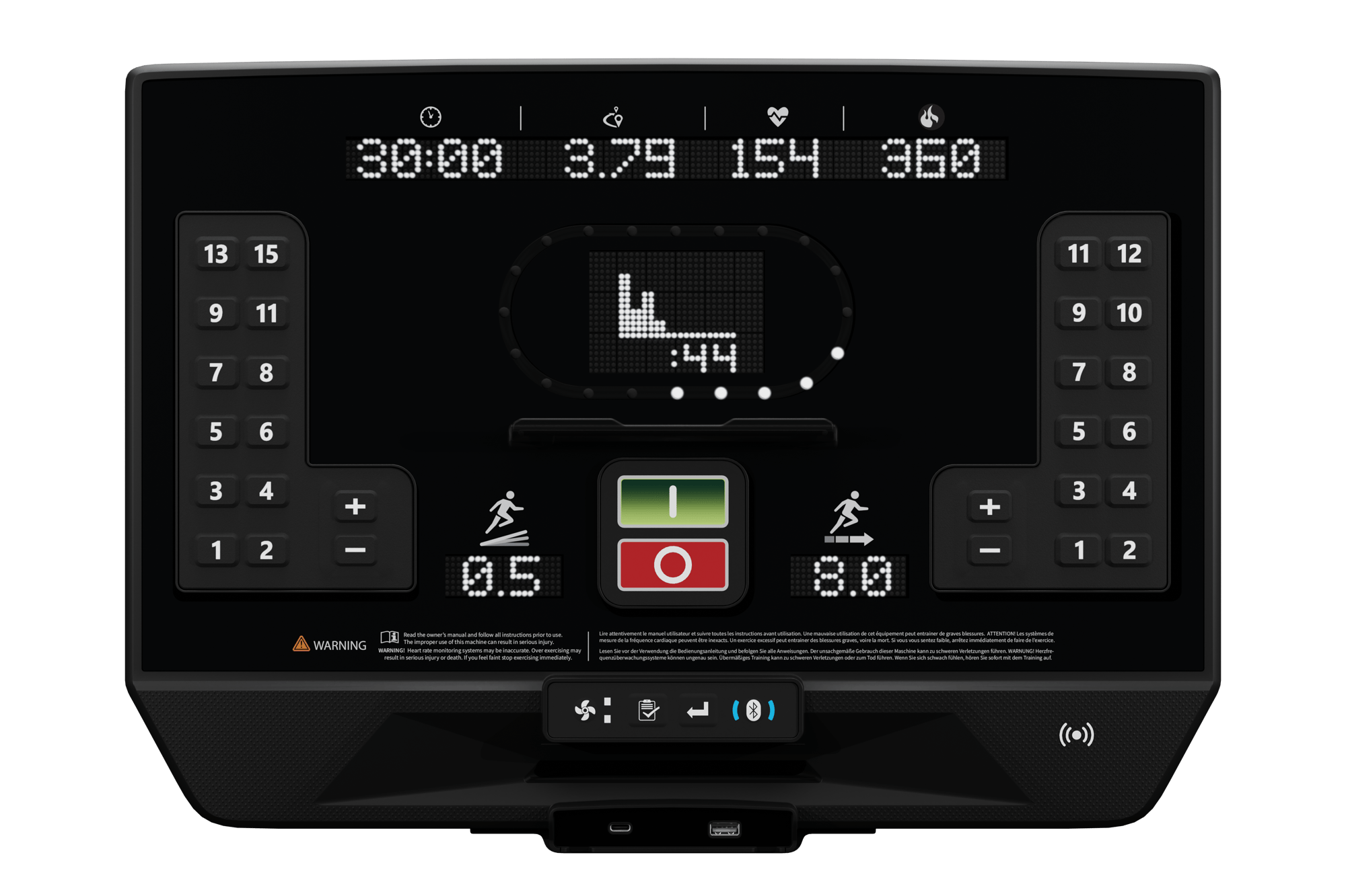 LED Treadmill Console 700-0552 Front-1