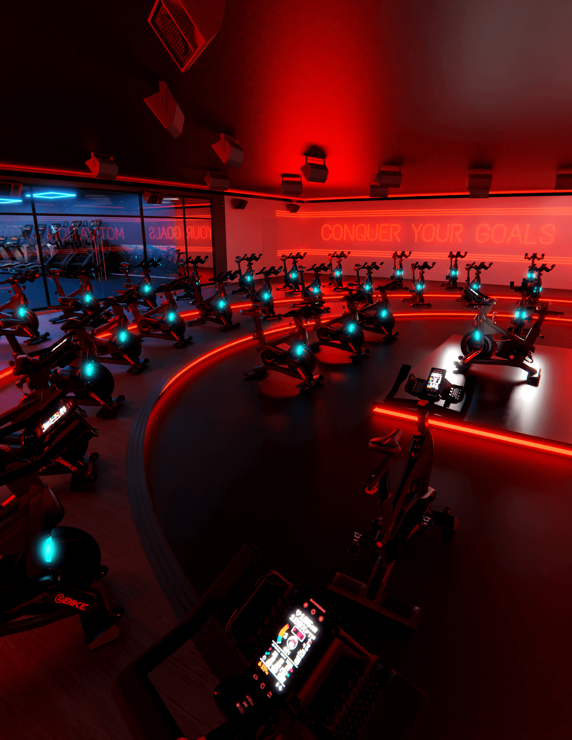 Schwinn Z Bike Room Red Neon Lifestlye Image-2